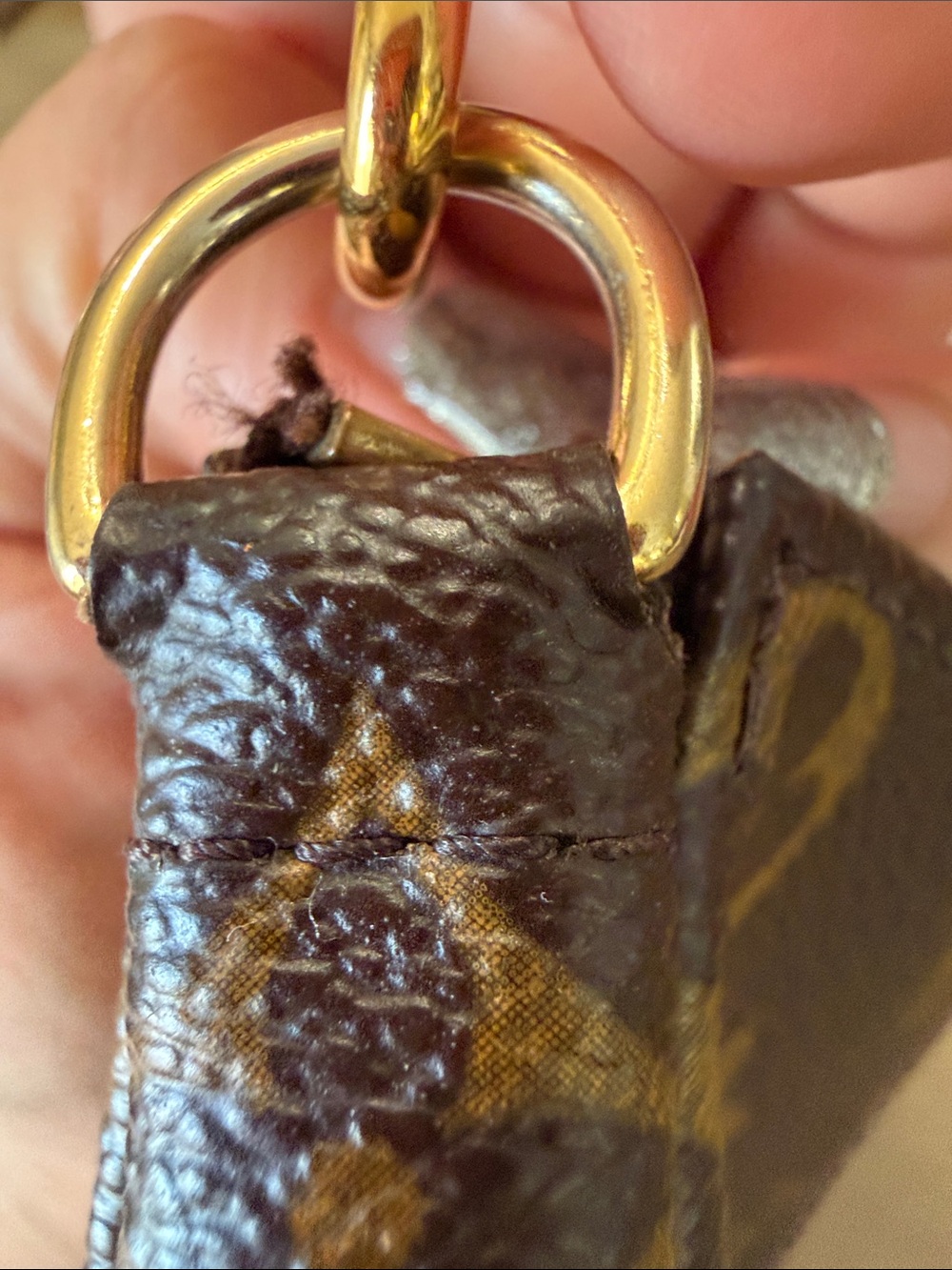 Louis Vuitton Monogram Mini Pochette with Vachetta Strap - Picture 11 of 14